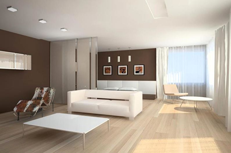 Estilo ng Minimalism sa Panloob - Tapos na ang Ceiling