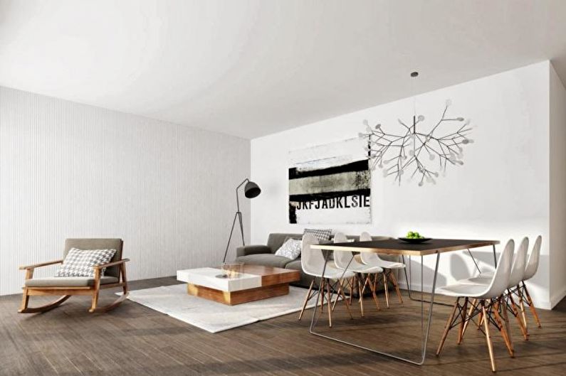 Minimalism style living room interior design - larawan