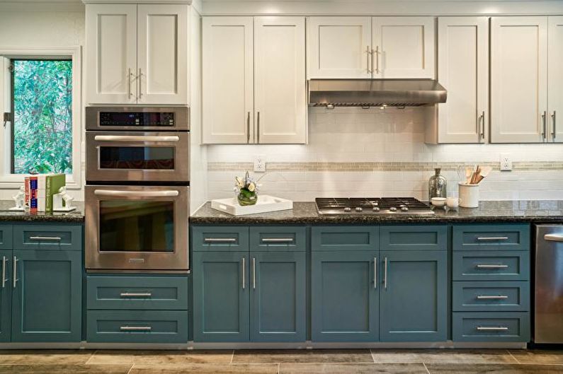 Warna ganti secara menegak - Cara memilih warna untuk dapur