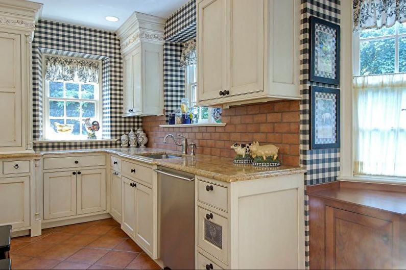 Cetakan dalam reka bentuk dapur - Cara memilih warna untuk dapur