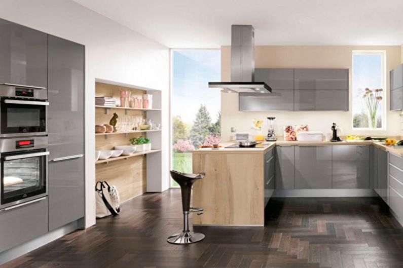 Gray Kitchen Design Features