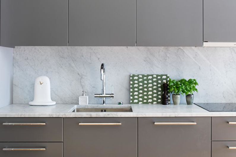 Gray kitchen in a modern style - Interior Design