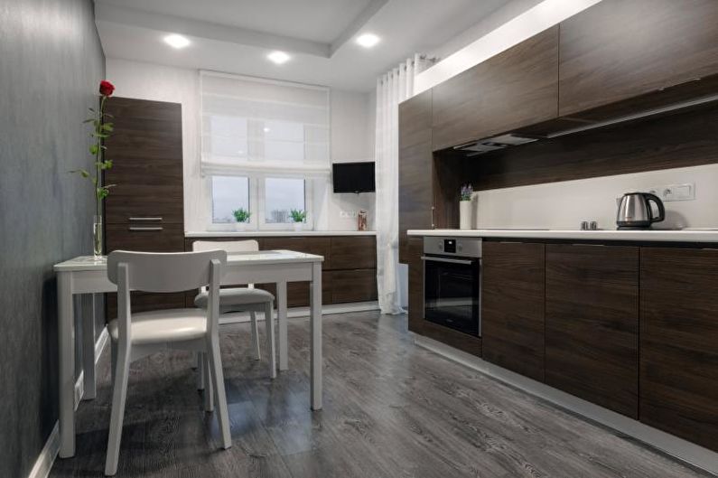Gray Kitchen Design - Floor Finish