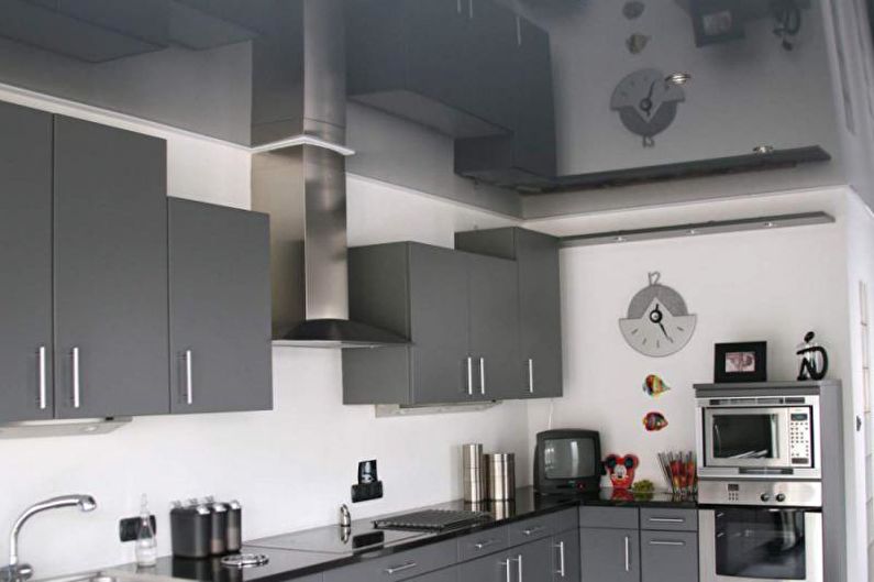 Gray Kitchen Design - Ceiling Finish