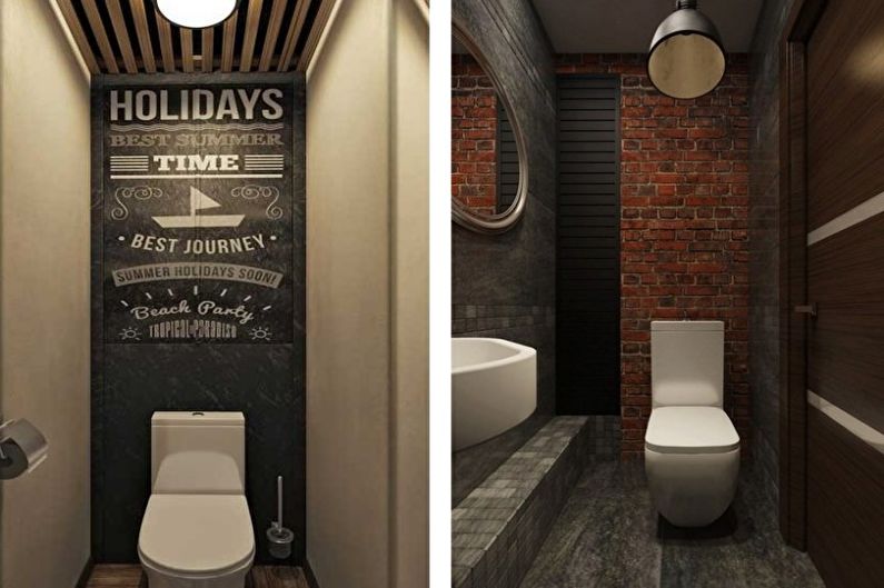 Small Loft Style Toilet - Interior Design