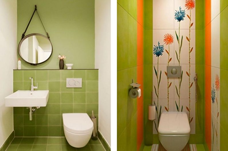 Green Small Toilet - Interior Design