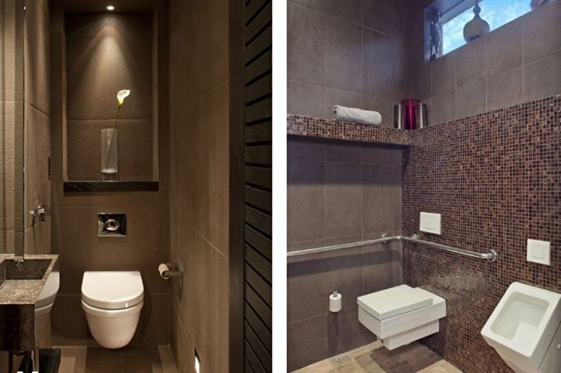 Brown Small Toilet - Interior Design