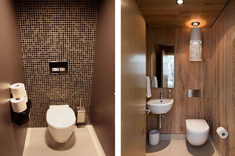 Brown Small Toilet - Interior Design