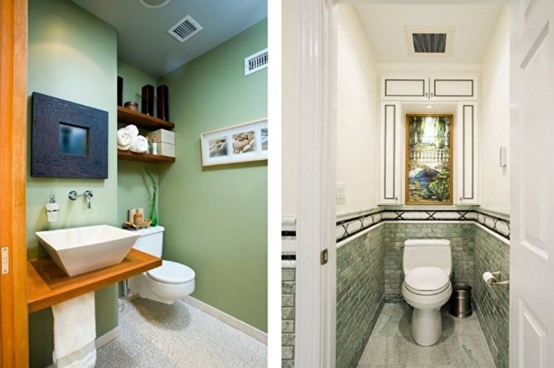 Interior design of a small toilet - photo