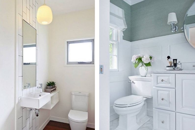 Interior design of a small toilet - photo