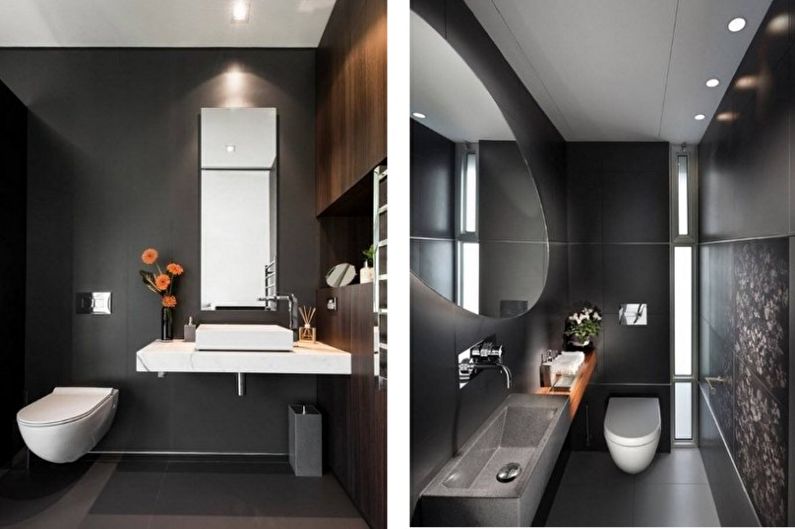 Interior design of a small toilet - photo
