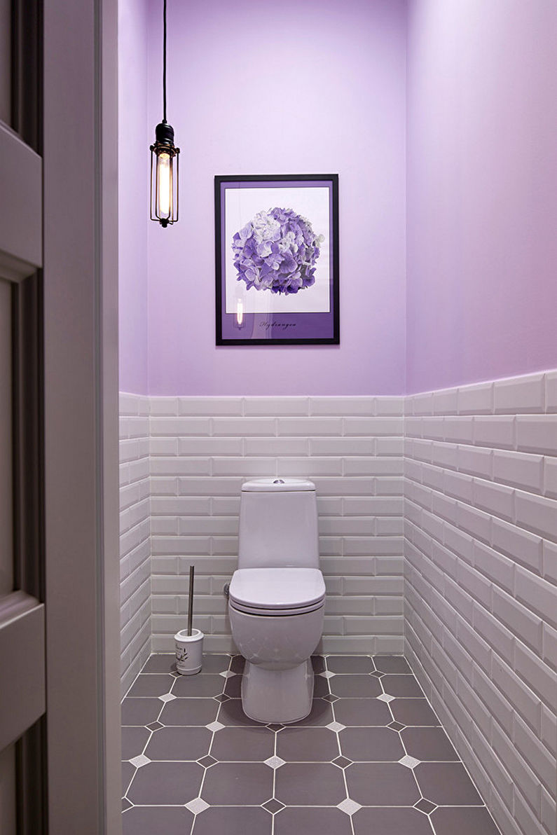Interior design of a small toilet - photo