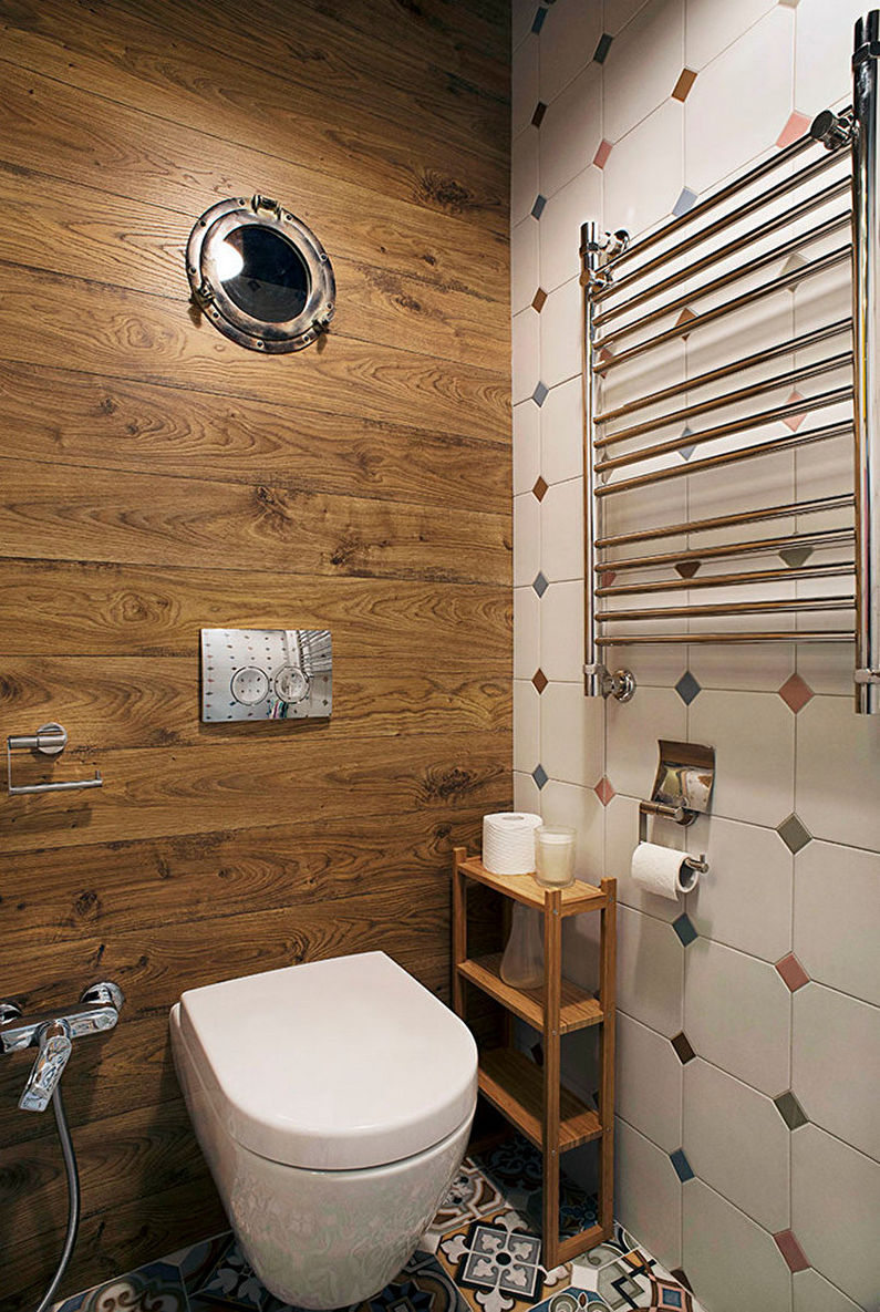 Interior design of a small toilet - photo