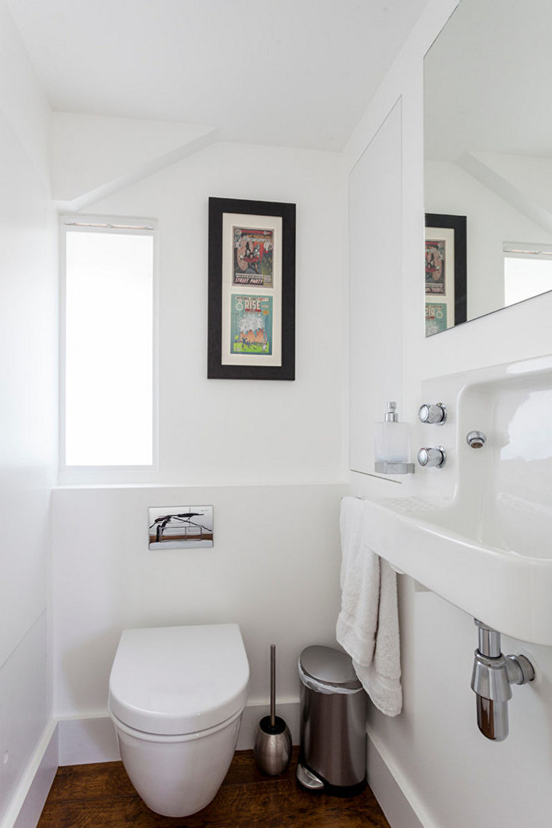 Interior design of a small toilet - photo