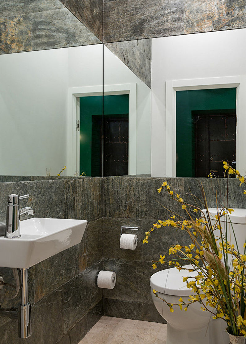 Interior design of a small toilet - photo