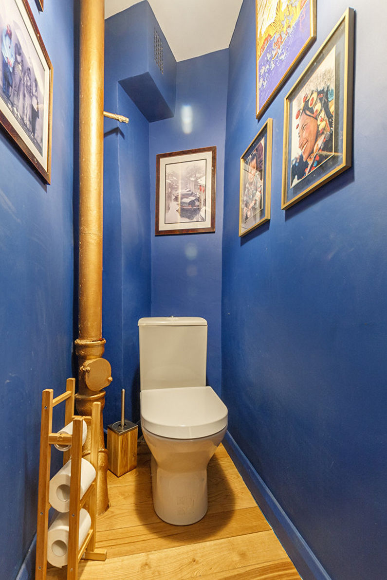 Interior design of a small toilet - photo