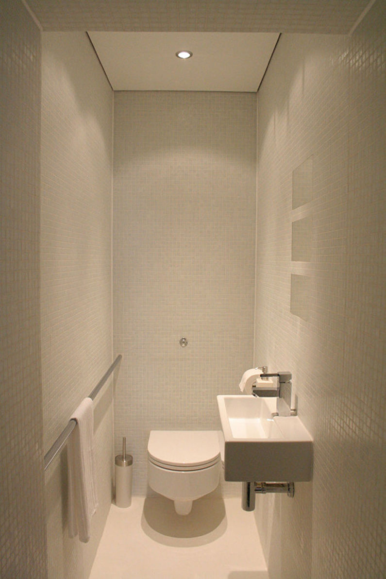 Interior design of a small toilet - photo