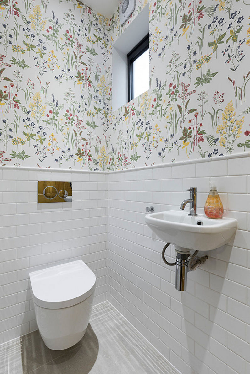 Interior design of a small toilet - photo