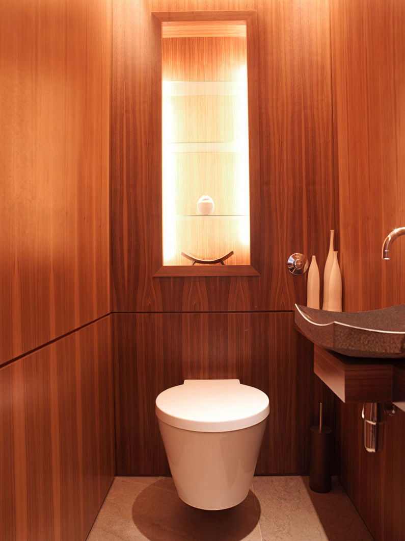 Interior design of a small toilet - photo
