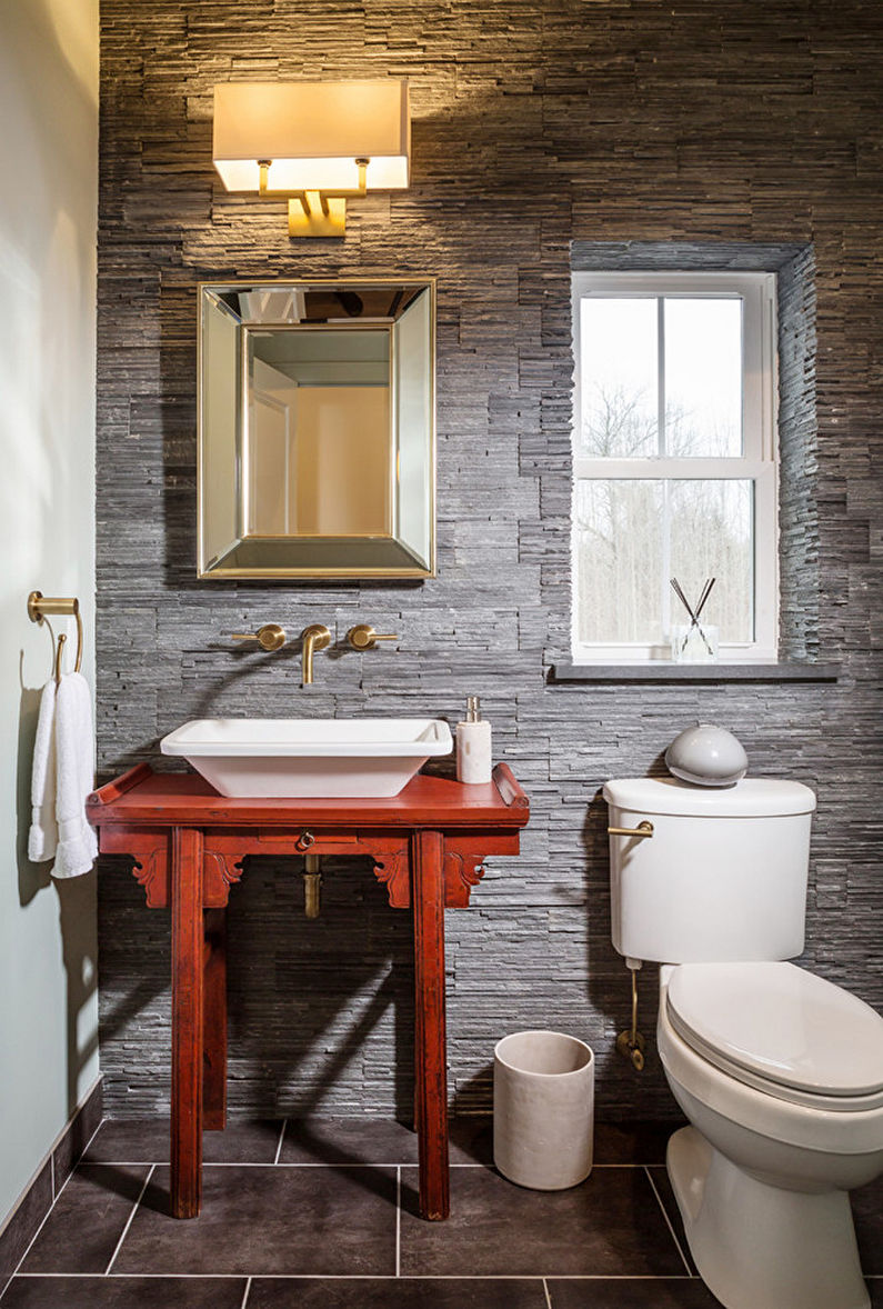 Interior design of a small toilet - photo
