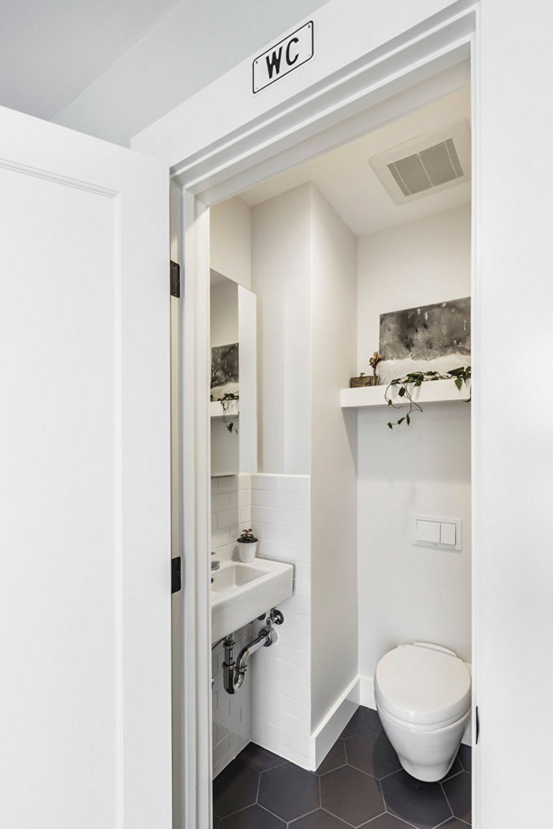 Interior design of a small toilet - photo