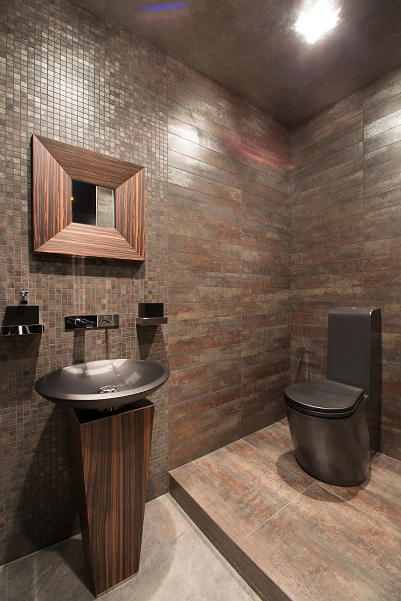 Interior design of a small toilet - photo