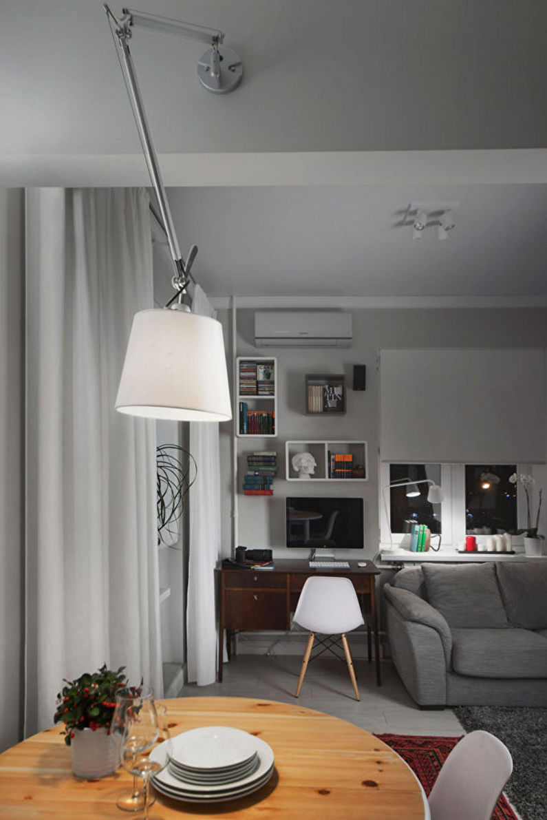Interior design of a two-room apartment - photo