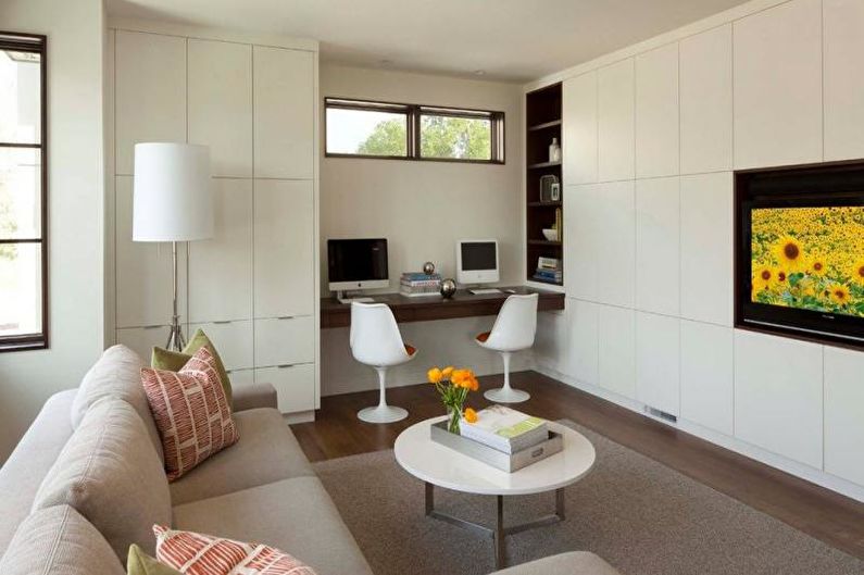 Interior design of a two-room apartment - photo