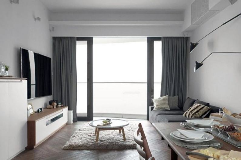 Interior design of a two-room apartment - photo