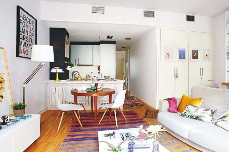 Interior design of a two-room apartment - photo