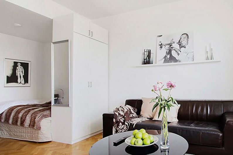 Mobles: zonificació de l'habitació al dormitori i a la sala d'estar