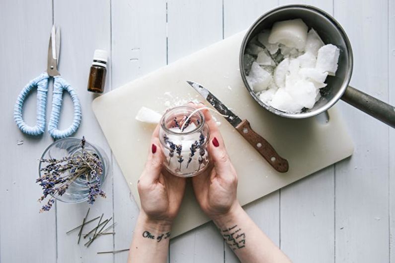 Lavender Candle - DIY Decorative Candles