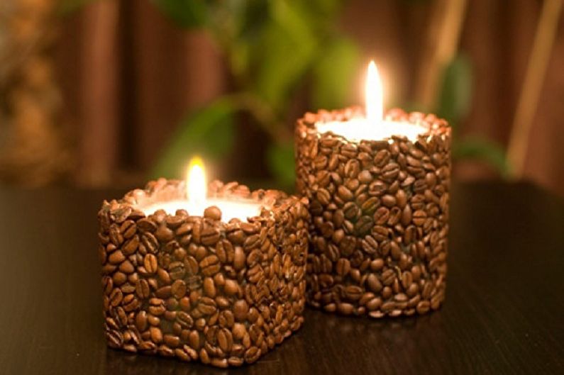 Coffee candle - DIY decorative candles