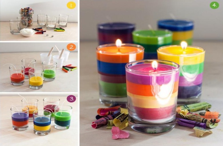 Colorful Candles - DIY Decorative Candles
