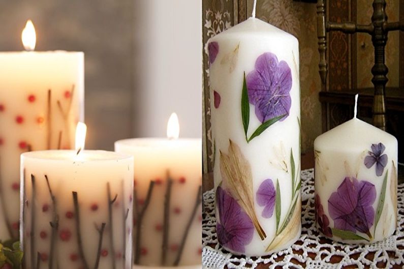 Flower candles - DIY decorative candles