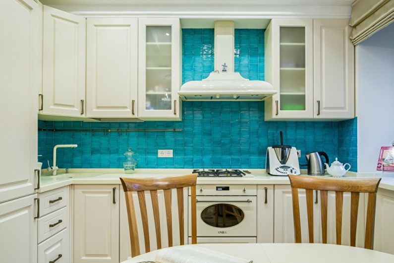 Turquoise cuisine in the style of Provence - Interior Design