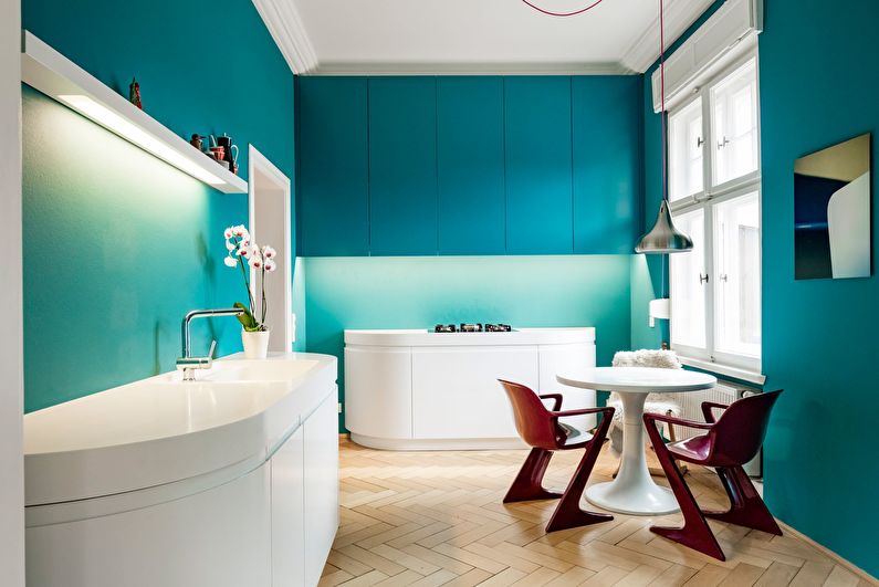 Art Nouveau Turquoise Kitchen - Interior Design