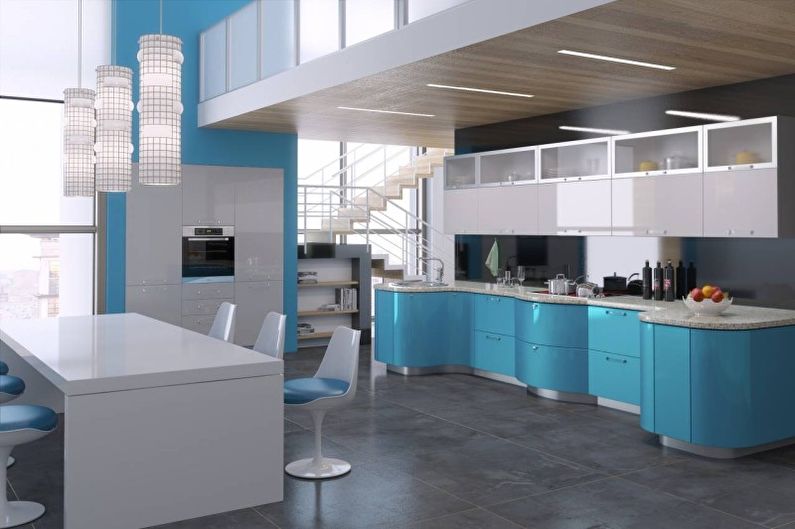 Art Nouveau Turquoise Kitchen - Interior Design