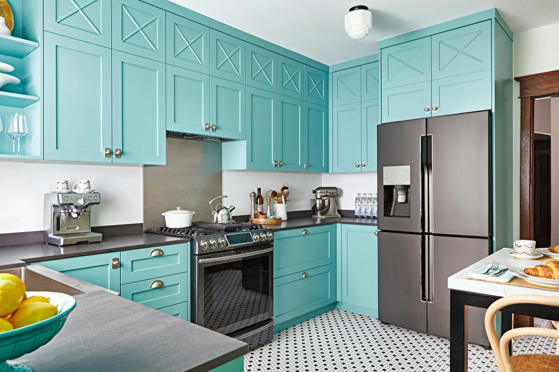 Turquoise Kitchen Design - Ceiling Finish