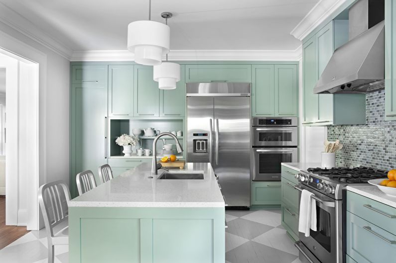 Turquoise Kitchen Design - Ceiling Finish