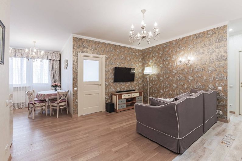 Salon w stylu wiejskim - Zdjęcie wnętrza