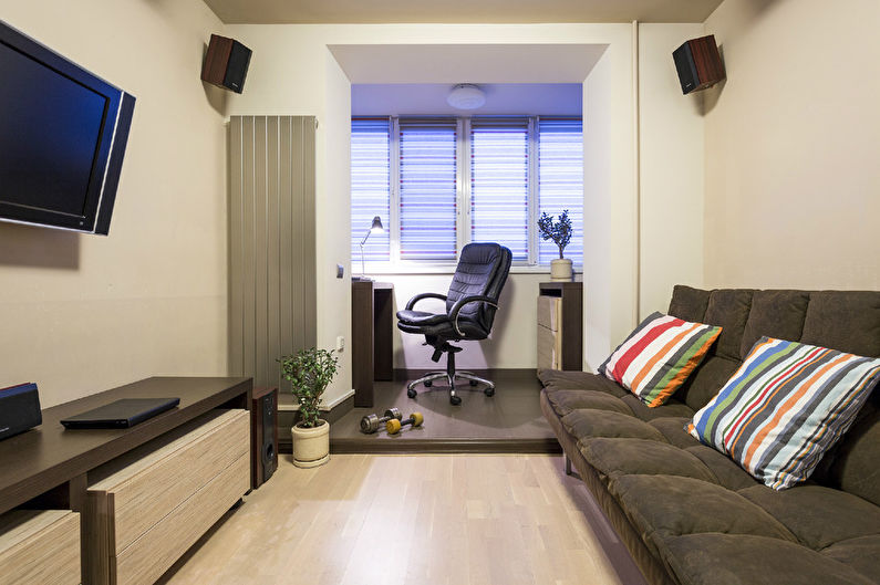Bedroom for a young man, 13 m2