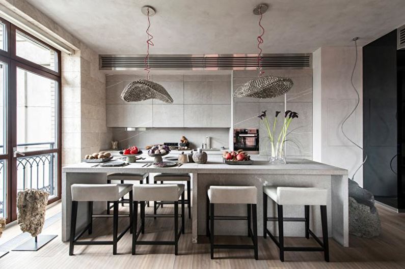 Gray kitchen in the interior: 80 photo ideas