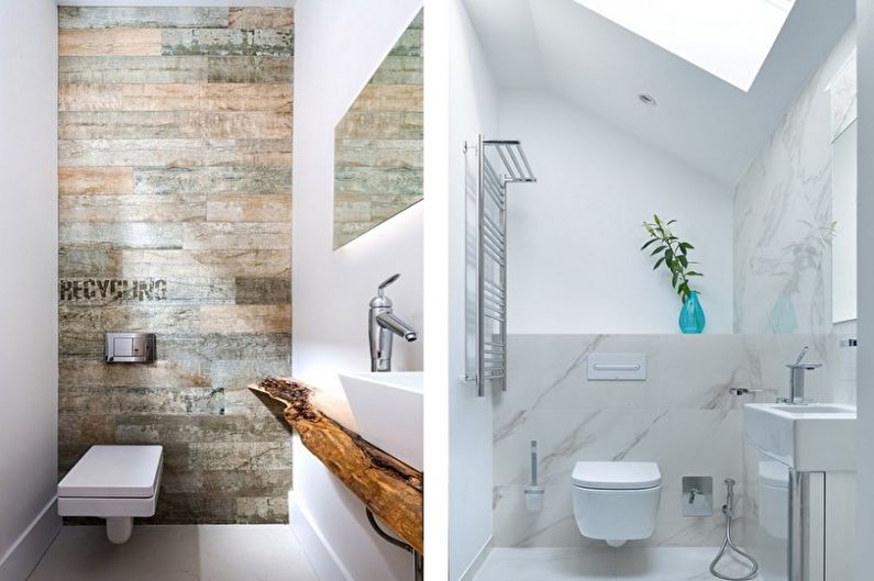 Design of a small toilet (80 photos)