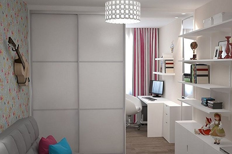 Design of a children's room for a boy and a girl - Zoning