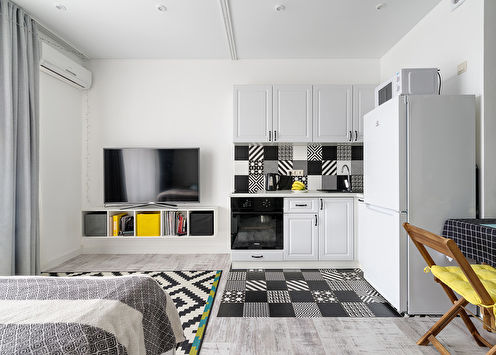 Studio apartment in Scandinavian style