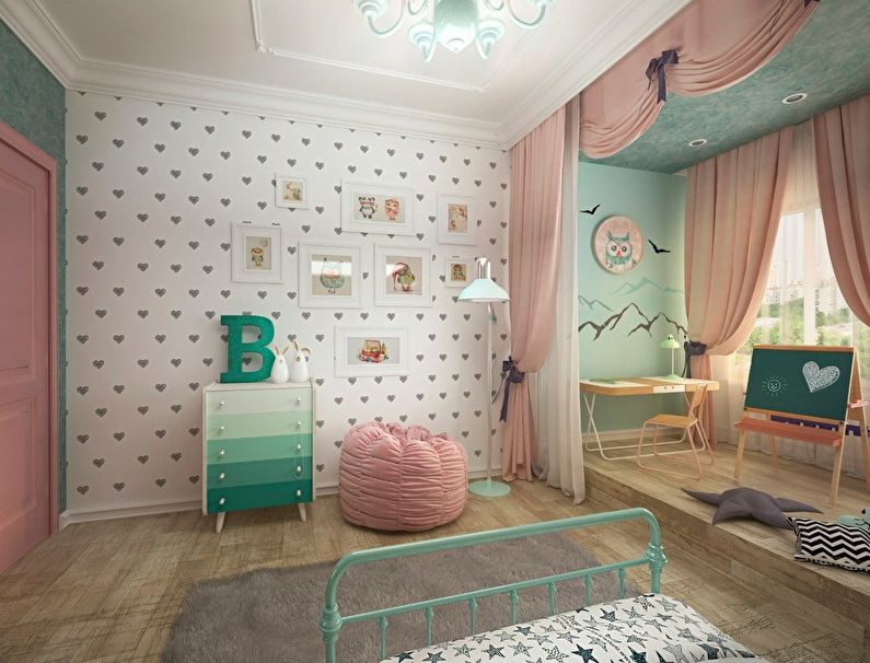 Design of a children's room for a girl - photo 3