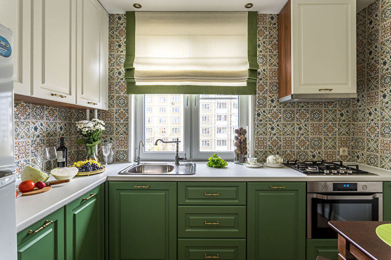 Interior design of kitchen in country style - photo