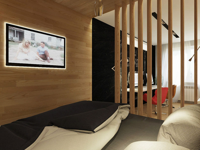 Wood & Stone: One-Room Apartment Project - photo 10