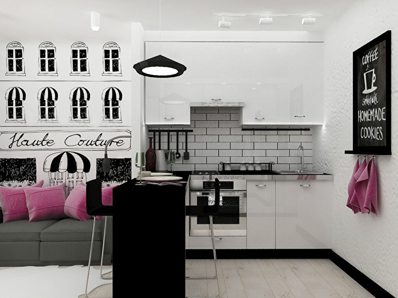 อพาร์ทเมนท์หนึ่งห้องนอน 22 ตร.ม. สำหรับสาว ๆ - รูปภาพ 1